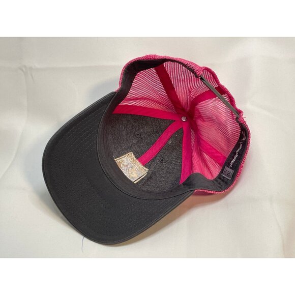 Leupold & Stevens hat cap 7" snap back trucker mesh Optics Hunting gray pink - Picture 6 of 8